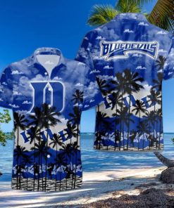 Duke Blue Devils Palms Tree Hawaiian Shirt