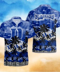 Duke Blue Devils Palms Tree Hawaiian Shirt