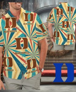 Duke Blue Devils Retro Tropical Hawaiian Shirt for Men Women
