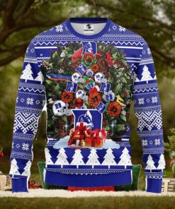 Duke Blue Devils Tree Ugly Christmas Fleece Sweater