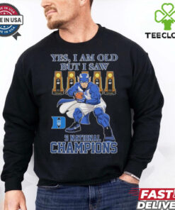 Duke Blue Devils Yes I Am Old But I Saw 5 National Champions Mascot T shirts