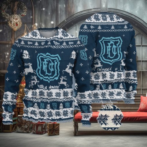 Dundee F.C SPFL Personalized Ugly Christmas Sweater