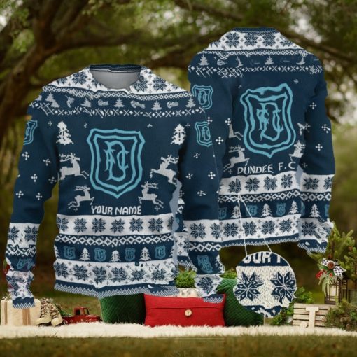 Dundee F.C SPFL Personalized Ugly Christmas Sweater