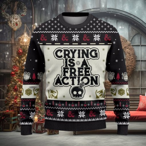 Dungeons Dragons Crying Christmas Sweater