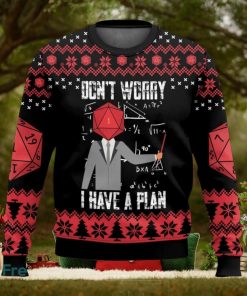 Dungeons & Dragons Don’t Worry I Have A Plan All Over Printed Ugly Christmas Sweater 2023 Christmas Gift Ideas Holiday Gift