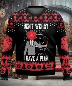 Dungeons & Dragons Don’t Worry I Have A Plan All Over Printed Ugly Christmas Sweater 2023 Christmas Gift Ideas Holiday Gift