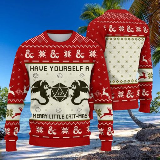 Dungeons & Dragons Have Yourself A Merry Little Crit Mas Ugly Sweater Printed New Gift For Men And Women