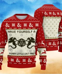 Dungeons & Dragons Have Yourself A Merry Little Crit Mas Ugly Sweater Printed New Gift For Men And Women