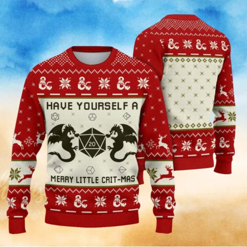 Dungeons & Dragons Have Yourself A Merry Little Crit Mas Ugly Sweater Printed New Gift For Men And Women