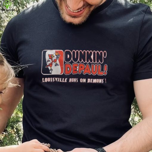 Dunkin’ Depaul Louisville runs on demons hoodie, sweater, longsleeve, shirt v-neck, t-shirt