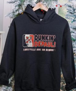 Dunkin’ Depaul Louisville runs on demons hoodie, sweater, longsleeve, shirt v-neck, t-shirt