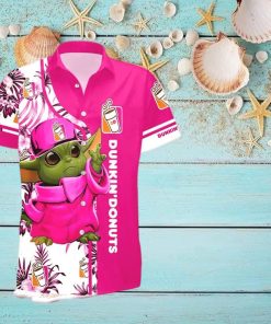 Dunkin Donuts Baby Yoda Hawaiian Shirt