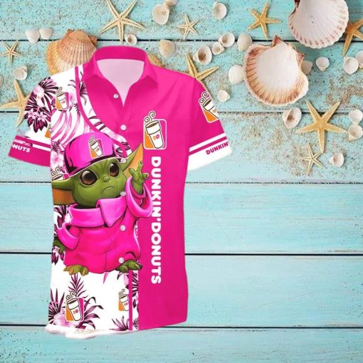 Dunkin Donuts Baby Yoda Hawaiian Shirt