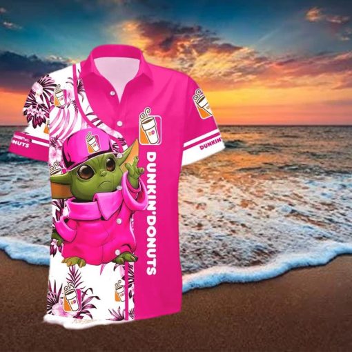 Dunkin Donuts Baby Yoda Hawaiian Shirt