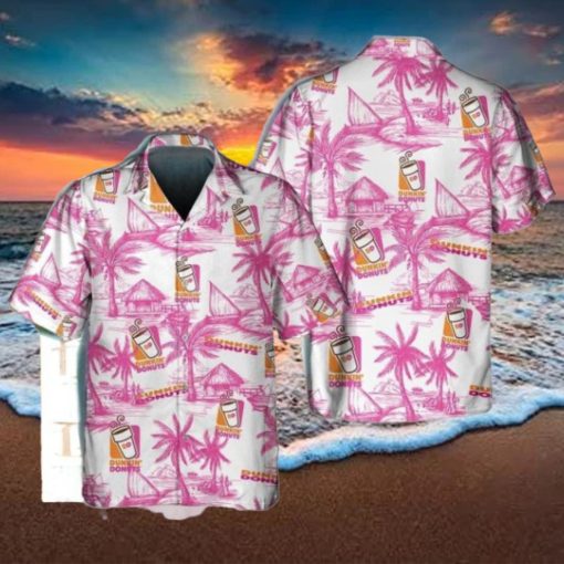 Dunkin Donuts Food Shirt, Tropical Flower Aloha Hawaiian Shirt, Short Unique Gift