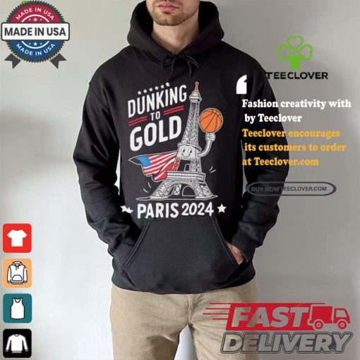Dunking to gold team USA basketball Olympic Paris 2024 shirt