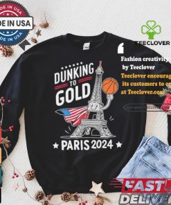 Dunking to gold team USA basketball Olympic Paris 2024 shirt