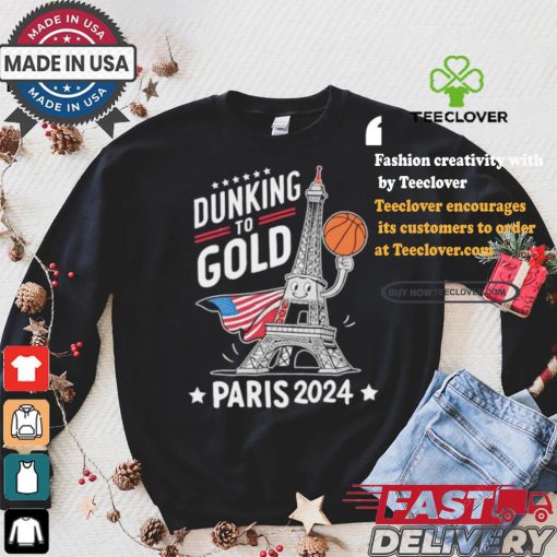 Dunking to gold team USA basketball Olympic Paris 2024 shirt