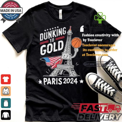 Dunking to gold team USA basketball Olympic Paris 2024 shirt