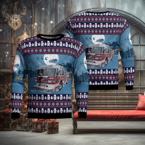 Dunlap Fire Department, Dunlap, Tennessee Christmas Aop Ugly Sweater Family Gift