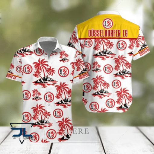 Dusseldorfer EG Deutsche Eishockey Liga Coconut Tree Island Hawaiian Shirt