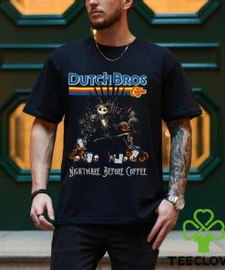 Dutch Bros Coffee Nightmare Before Coffee Jack Skellington Pumpkins And Skulls For Halloween T Shirt 1 Dutch Bros Coffee Nightmare Before Coffee Jack Skellington Pumpkins And Skulls For Halloween T Shirt