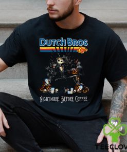 Dutch Bros Coffee Nightmare Before Coffee Jack Skellington Pumpkins And Skulls For Halloween T Shirt 2 Dutch Bros Coffee Nightmare Before Coffee Jack Skellington Pumpkins And Skulls For Halloween T Shirt