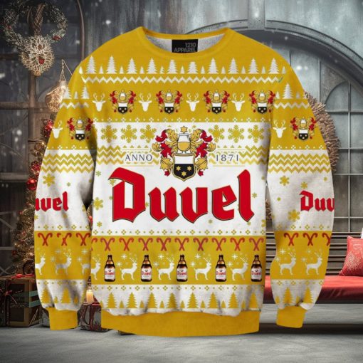 Duvel Beer 3D Print Christmas Sweater