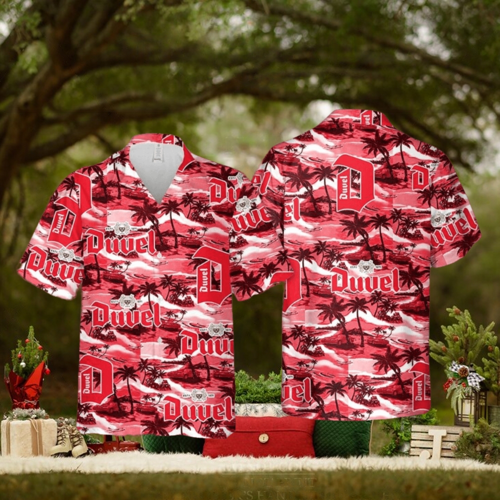 Duvel Beer Hawaiian Sea Island Pattern Hawaiian Shirt, Summer Beer Hawaiian Shirt Duvel Beer Hawaiian Sea Island Pattern Hawaiian Shirt, Summer Beer Hawaiian Shirt