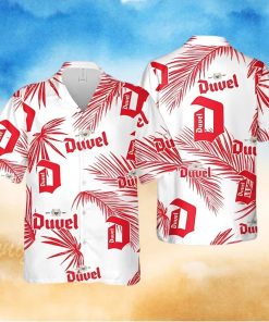 Duvel Beer Palm Leaves Pattern Hawaiian Shirt Beach Gift For Friend