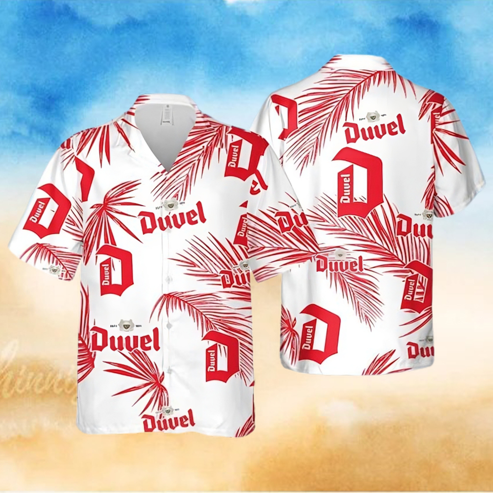 Duvel Beer Palm Leaves Pattern Hawaiian Shirt Beach Gift For Friend