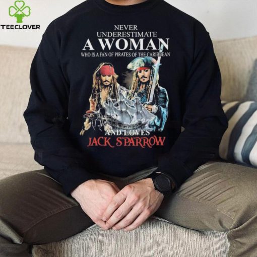 Never Underestimate Who Is A Fan Of Pirates Of The Caribbean And Loves Jack Sparrow Shirt