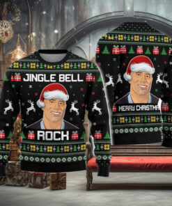Dwayne Johnson Ugly Christmas Sweater, Jingle Bell Rock Xmas Sweater