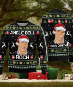 Dwayne Johnson Ugly Christmas Sweater, Jingle Bell Rock Xmas Sweater