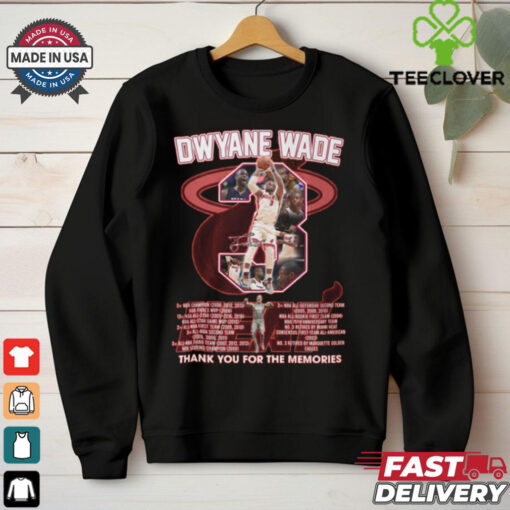 Dwyane wade thank you for the memories shirt