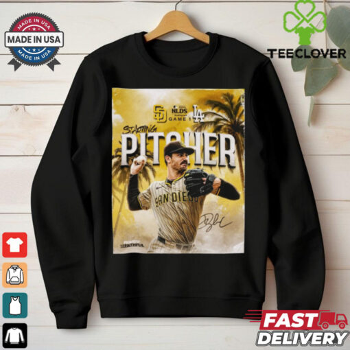 Dylan Cease Game 1 San Diego Padres vs Los Angeles Dodgers Starting Pitcher 2024 NLDS Signature t hoodie, sweater, longsleeve, shirt v-neck, t-shirt