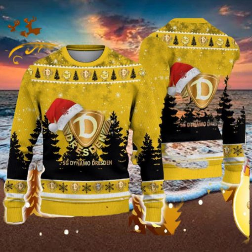 Dynamo Dresden Ugly Christmas Sweater Santa Hat Logo Tree Gift For Men And Women