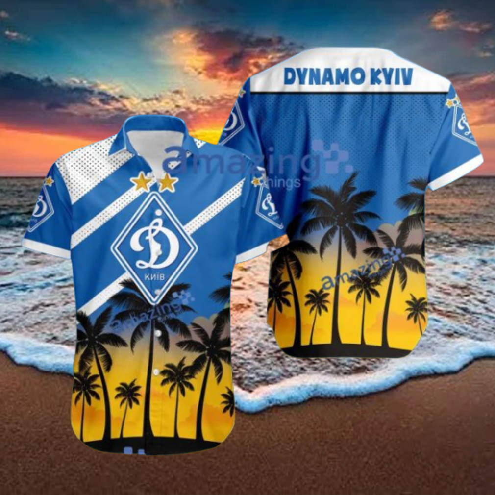Dynamo Kyiv FC Logo Button Down Hawaiian Shirt Hip Summer Trend Dynamo Kyiv FC Logo Button Down Hawaiian Shirt Hip Summer Trend