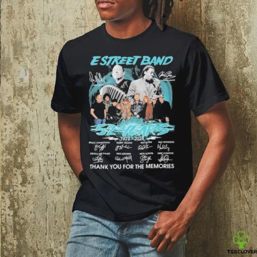 E Street Band And Bruce Springsteen 52 Years 1972 2024 Thank You for the memories signatures hoodie, sweater, longsleeve, shirt v-neck, t-shirt