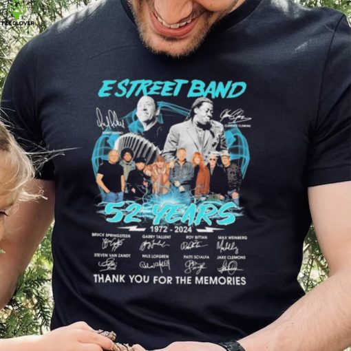 E Street Band Rip Danny Federici And Clarence Clemons 52 Years 1972 2024 Thank You For The Memories Signatures Shirt