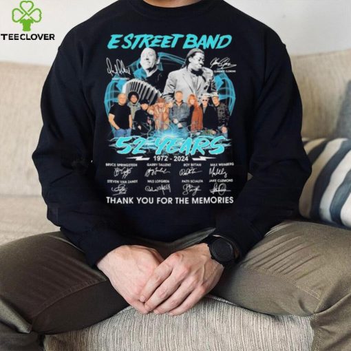 E Street Band Rip Danny Federici And Clarence Clemons 52 Years 1972 2024 Thank You For The Memories Signatures Shirt