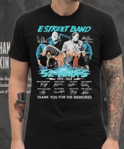 E Street Band Rip Danny Federici And Clarence Clemons 52 Years 1972 2024 Thank You For The Memories Signatures Shirt