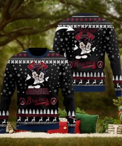 Atlanta Braves Champions Mouse Custom Ugly Christmas Sweater 3D Printed Men And Women Holiday Gift