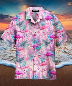 Pink Flamingo Tropical Aloha Hawaiian Shirts For Men For Women