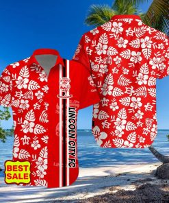EFL Fans Lincoln City FC Logo Hibiscus Pattern Hawaiian Shirt And Short Set