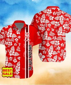 EFL Fans Lincoln City FC Logo Hibiscus Pattern Hawaiian Shirt And Short Set
