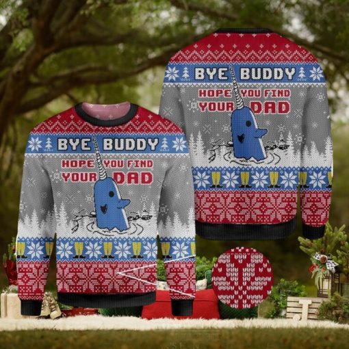 ELF bye buddy hope you find your dad Cozy Ugly AOP Sweater For Xmas