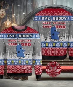 ELF bye buddy hope you find your dad Cozy Ugly AOP Sweater For Xmas