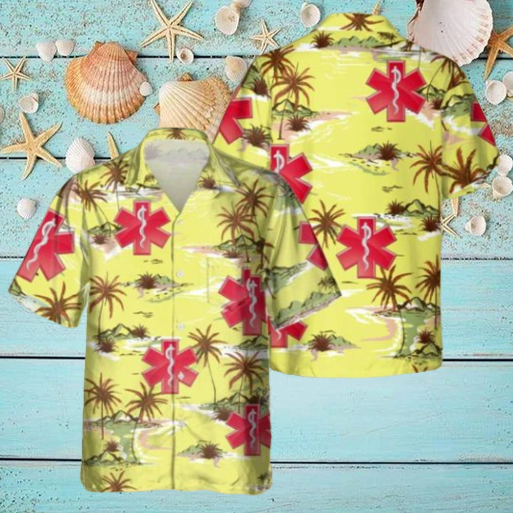 EMT Yellow Hawaiian Shirt Gift Ideas For Summer EMT Yellow Hawaiian Shirt Gift Ideas For Summer