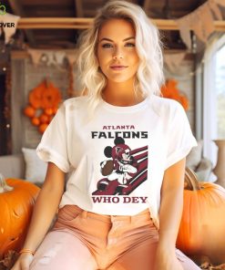 Mickey Mouse Nfl Atlanta Falcons Football Player Who Dey Slogan Shirt